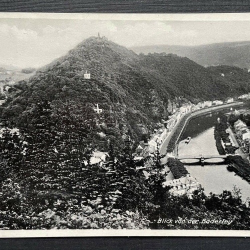 Bad Ems Blick v.d.Bäderlei Stadt Fluss Berg Rheinland-Pfalz Deutschland 401059 A