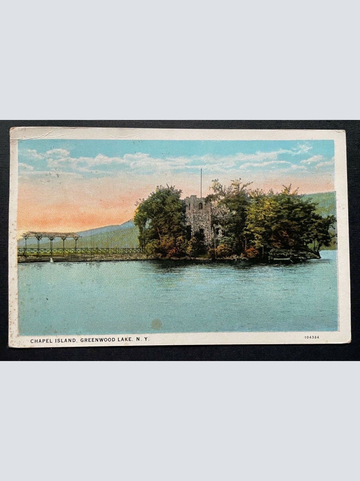 Chapel Island Greenwood Lake New York Insel See Brücke Wald USA 401038 TH A