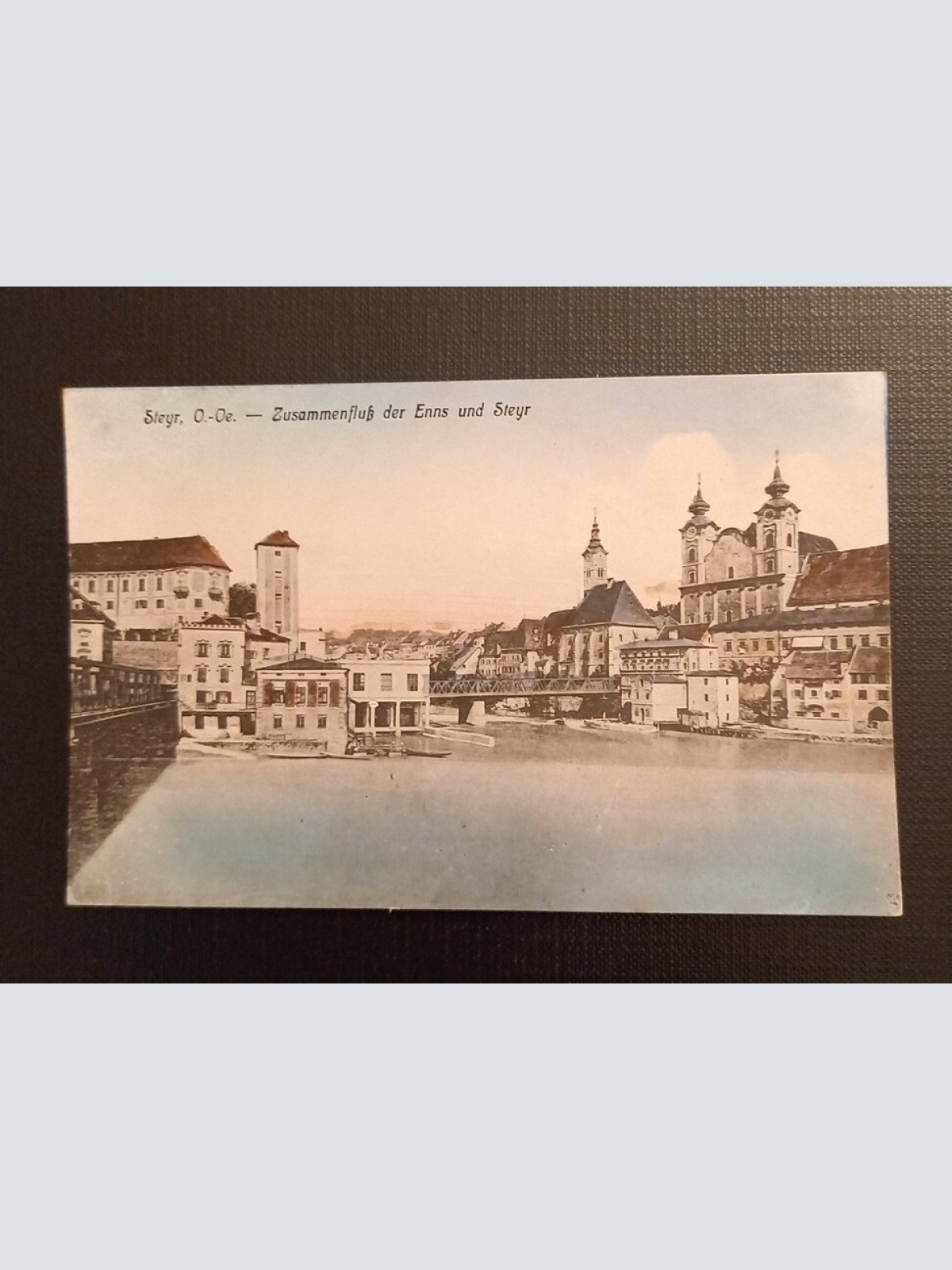 Steyr O.Oe. Zusammenfluß der Enns und Steyr 800060 Ga E