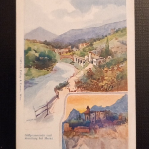 Gilfpromenade und Zenoburg bei Meran 800035 Ga E