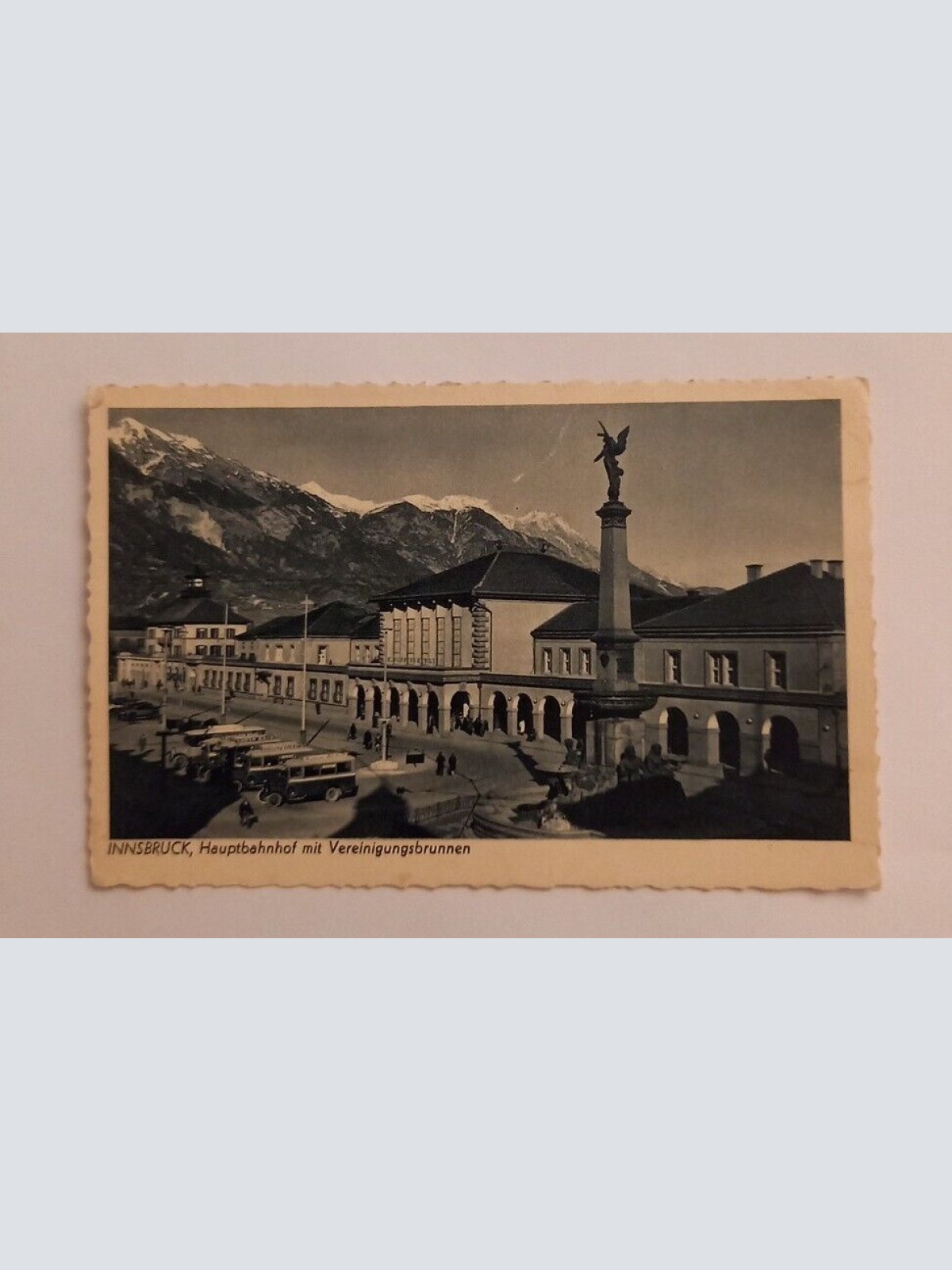 Innsbruck Hauptbahnhof Bus  Vereinigungsbrunnen Bahnhof Auto  600063A gr D