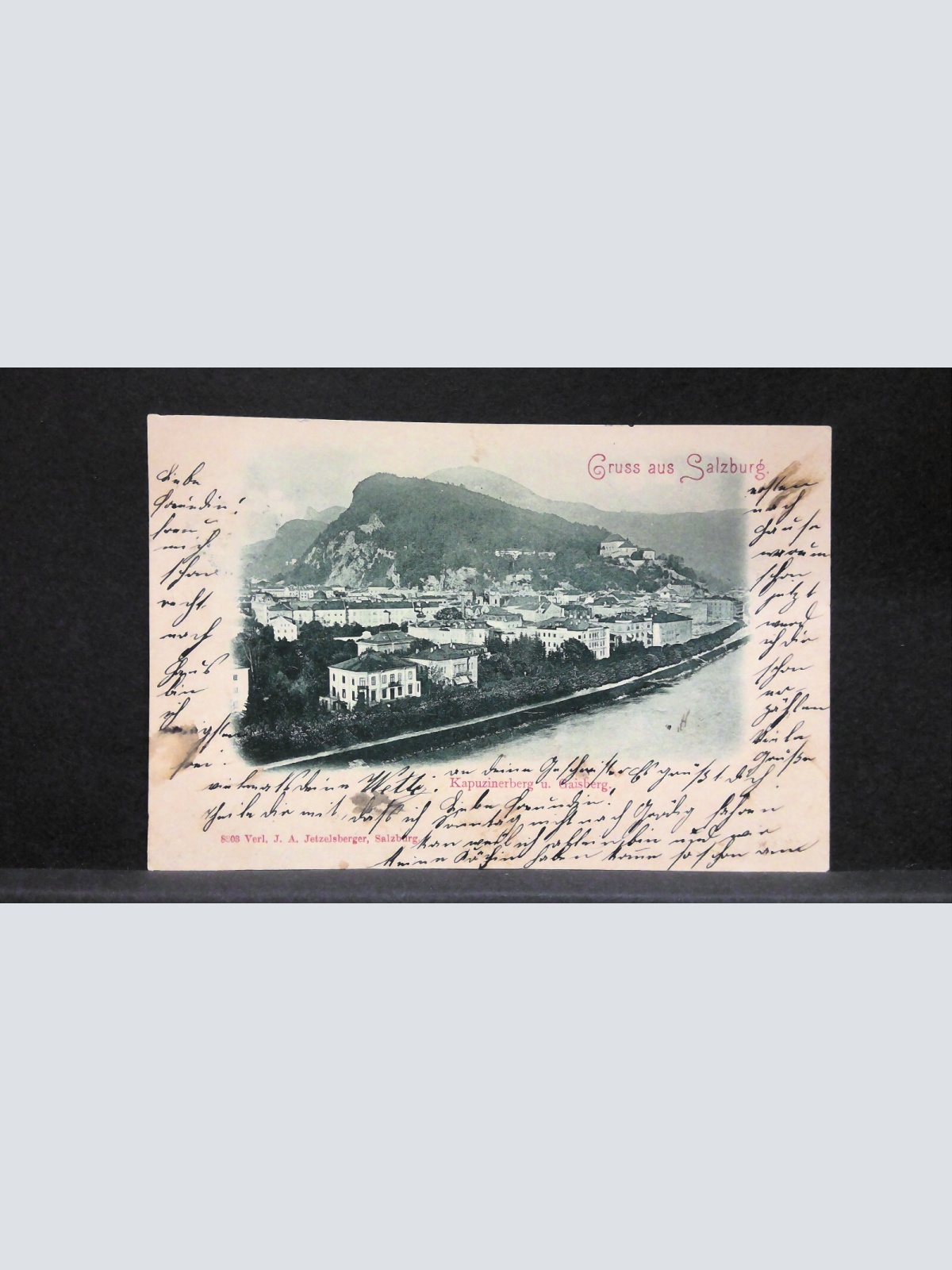 Gruss aus Salzburg Kapuzinerberg und Gaisberg Salzach JW21432