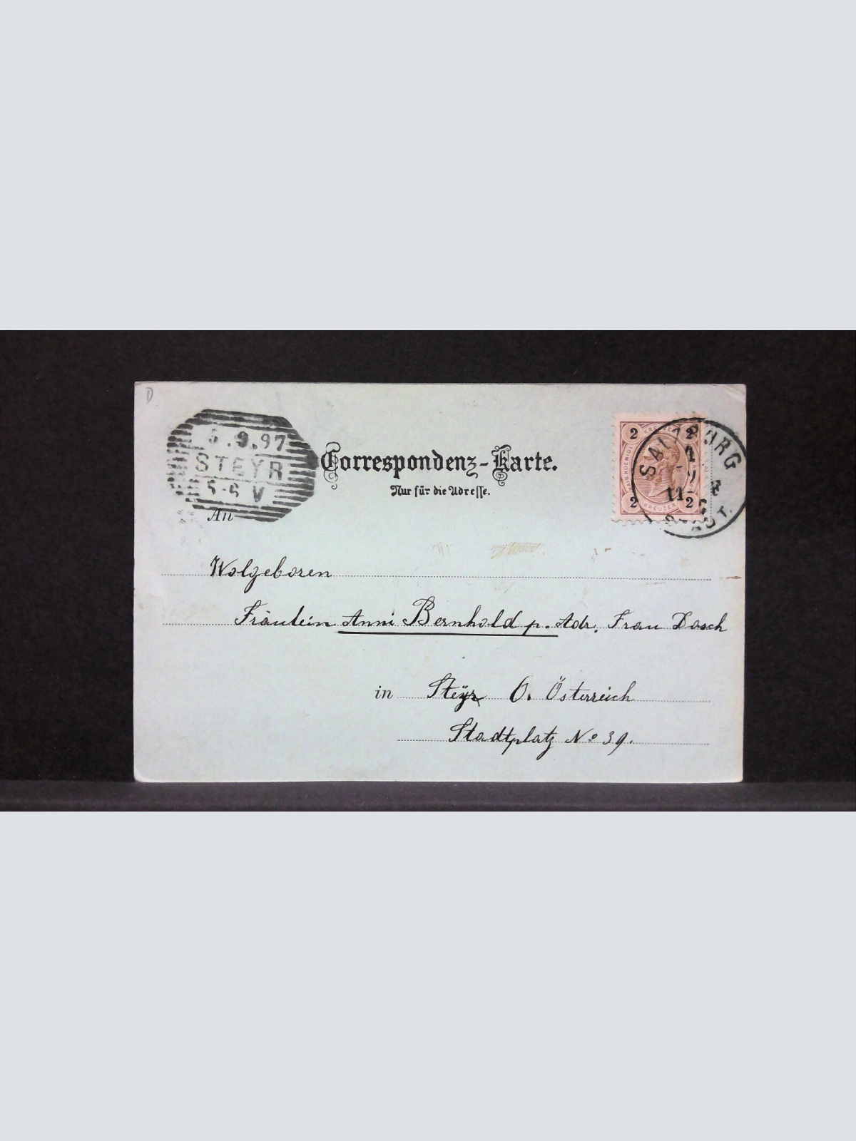 Gruss aus Salzburg vom Elektrischen Aufzug Mondkarte JW5886