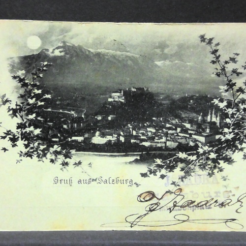 Gruß aus Salzburg Berge Mondkarte JW2123