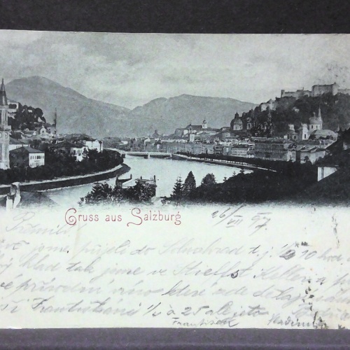 Gruss aus Salzburg Salzach Kirche Mondkarte JW5871