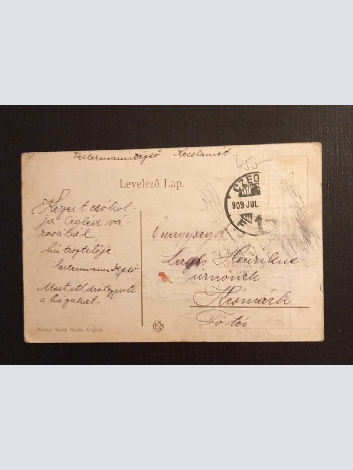 Üdvözlet Cegledröl 165293 G