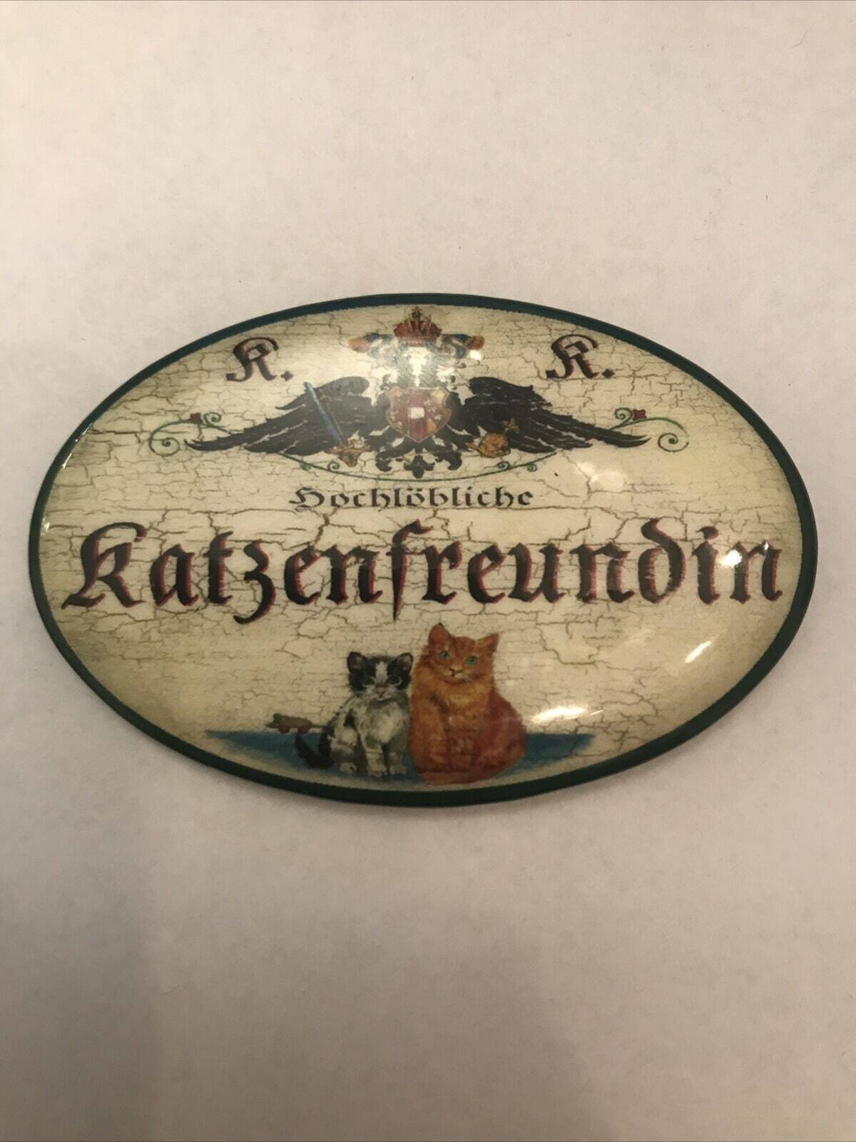 K&k nostalgie flaschenöffner magnetisch katzenfreundin 7x4,5cm