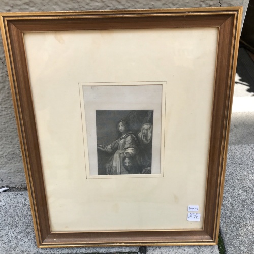 Nostalgie bild, Köpfung, Antiqu, 32,5 x 39 Inkl Rahmen (300013)