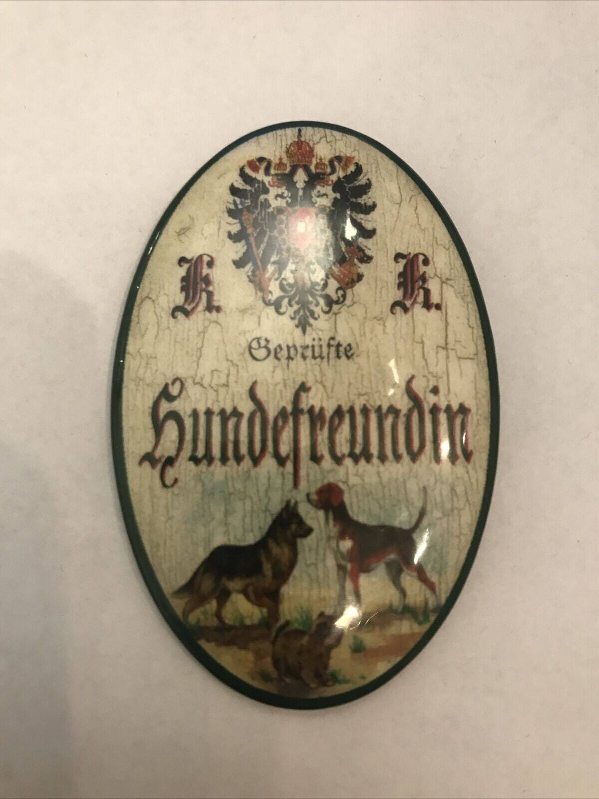 K&k nostalgie flaschenöffner magnetisch hundefreundin 7x4,5cm