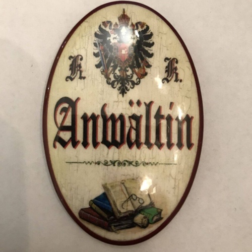 K&k nostalgie flaschenöffner magnetisch anwältin 7x4,5cm