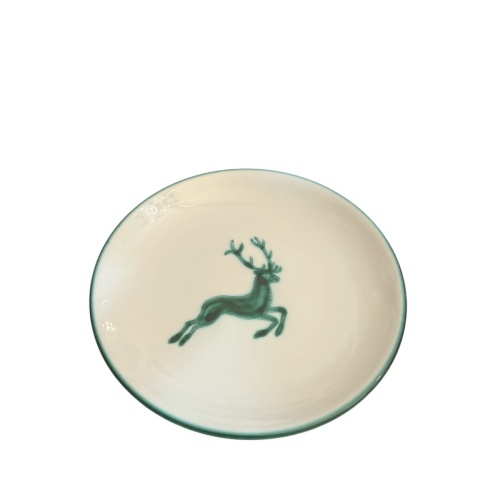 Gmundner Keramik Grüner Hirsch Dessrtteller flach