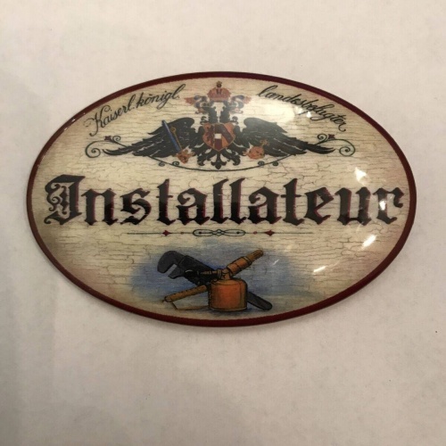 K&k nostalgie flaschenöffner magnetisch installateur 7x4,5cm