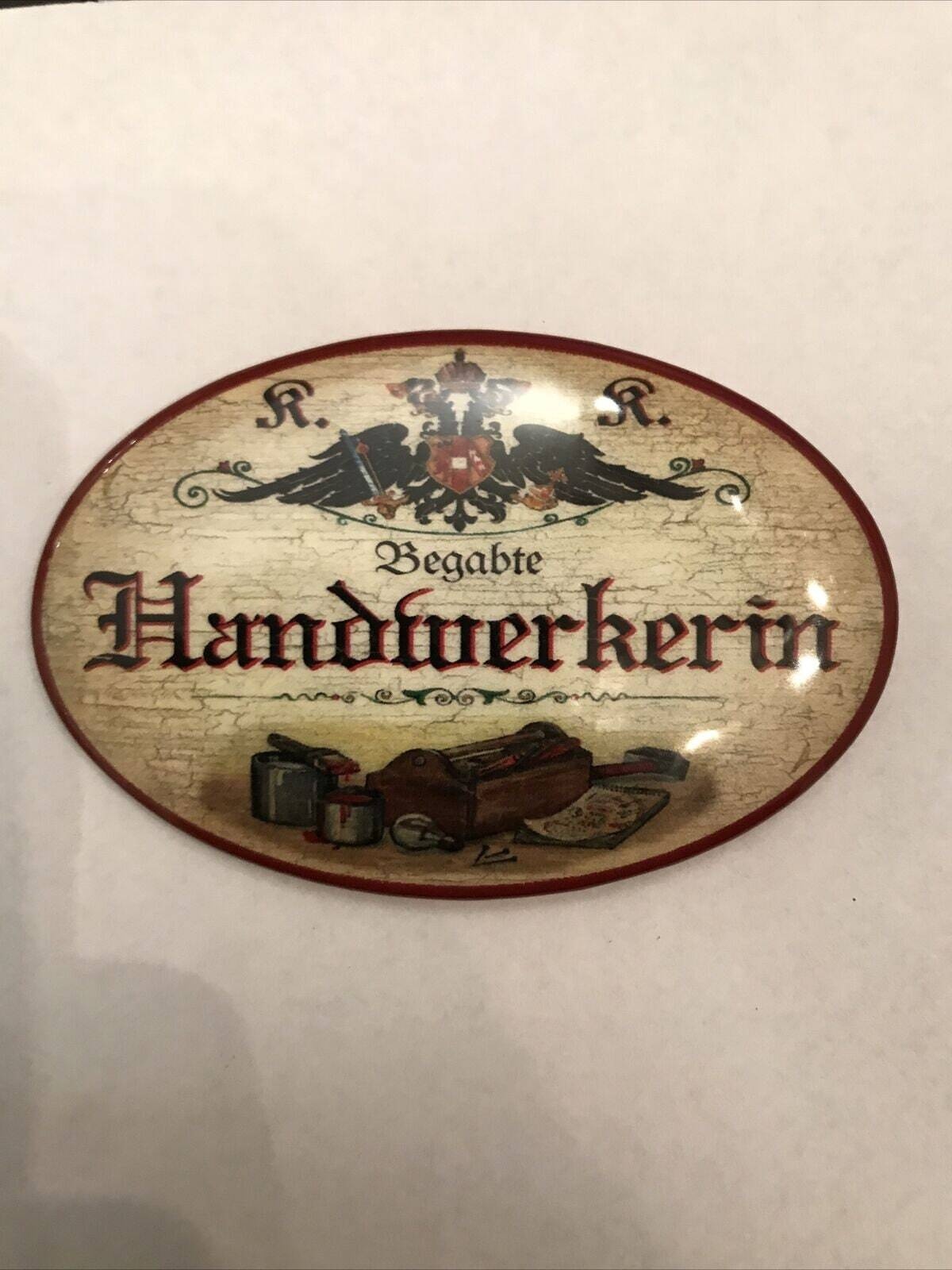 K&k nostalgie flaschenöffner magnetisch handwerkerin 7x4,5cm