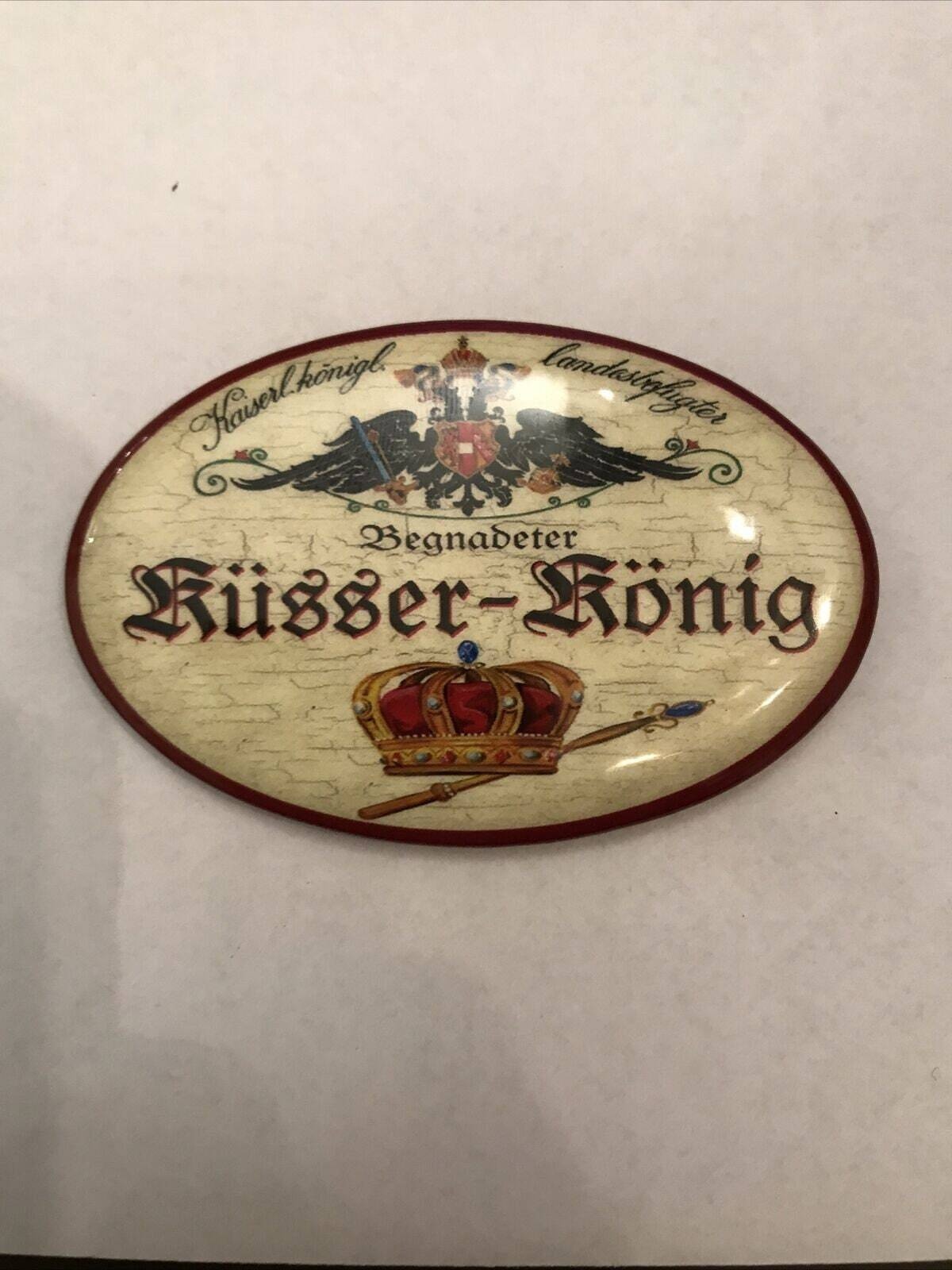 K&k nostalgie flaschenöffner magnetisch küsser- könig 7x4,5cm