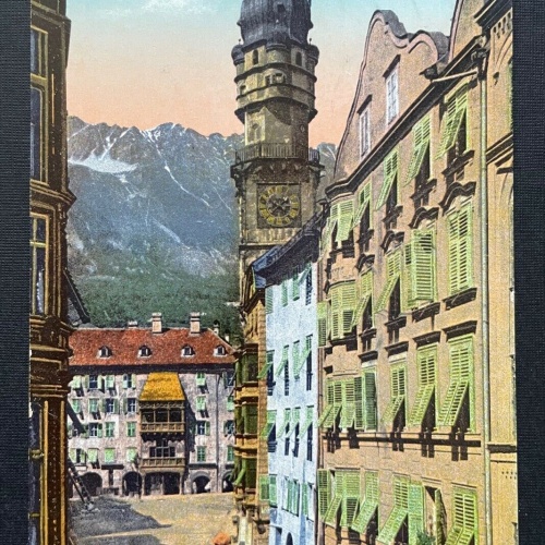 Innsbruck Herzog-Friedrich-Straße Stadt Gasse Uhrturm Tirol Österreich 402374 TH