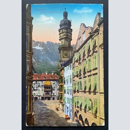Innsbruck Herzog-Friedrich-Straße Stadt Gasse Uhrturm Tirol Österreich 402374 TH
