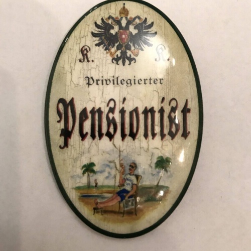 K&k nostalgie flaschenöffner magnetisch pensionist 7x4,5cm