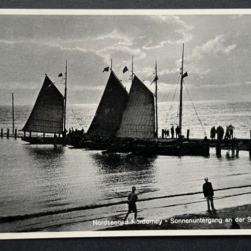 Nordsee Norderney Sonnenuntergang Segelbuhne Niedersachsen Deutschland 401003 A