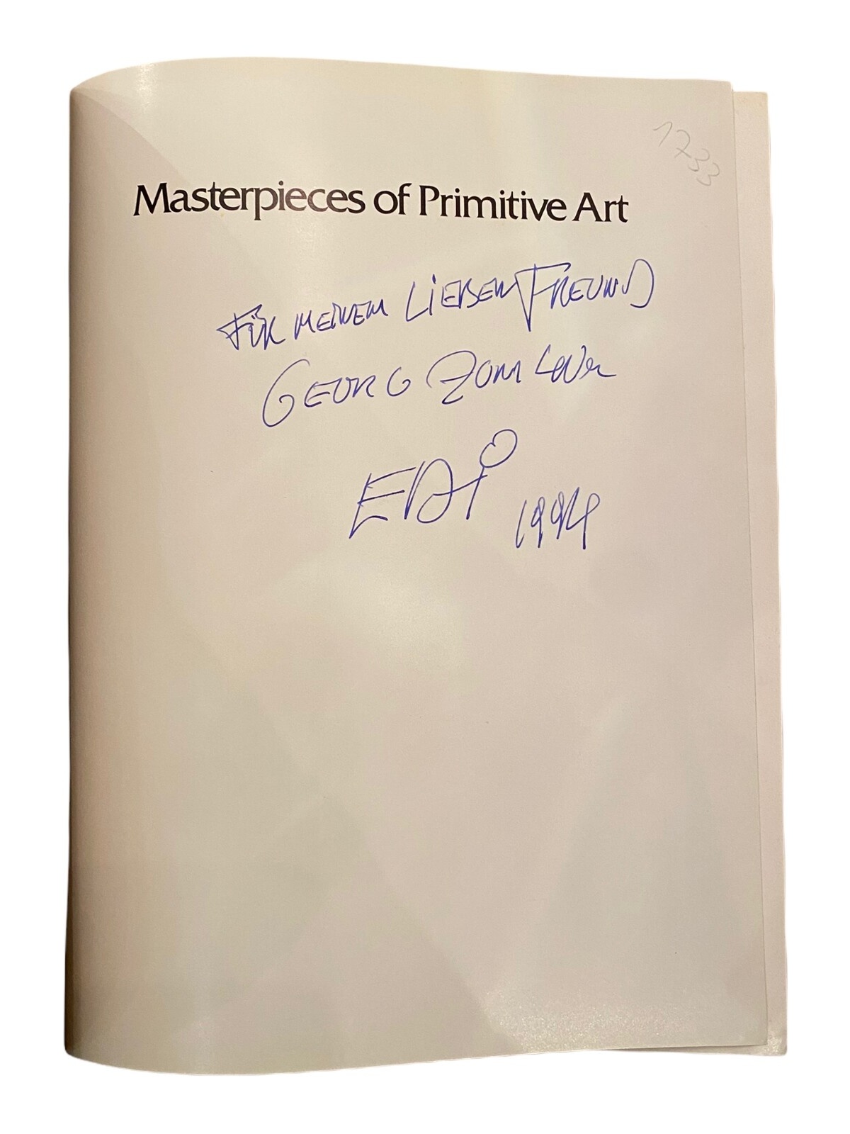 1733 Douglas Newton MASTERPIECES OF PRIMITIVE ART HC +Abb