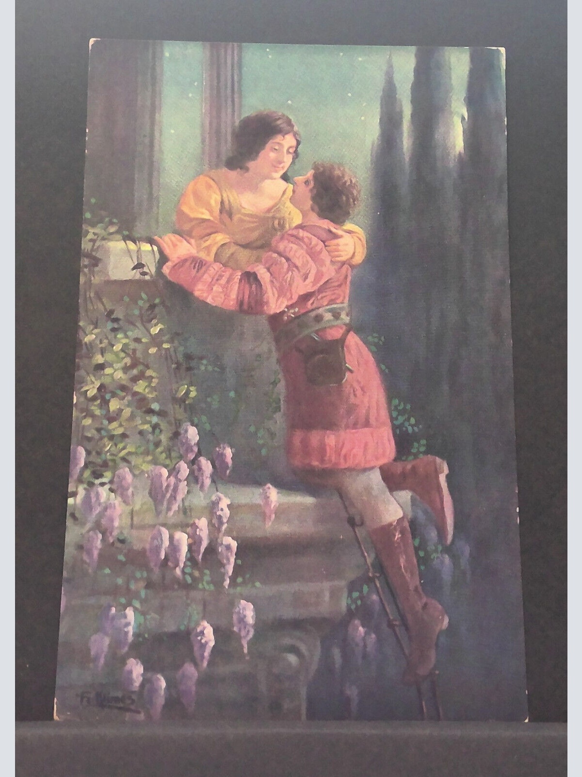 F Limes Heimliche Liebe Amour secret Romeo & Julia Mond Gemälde JW 650395 C