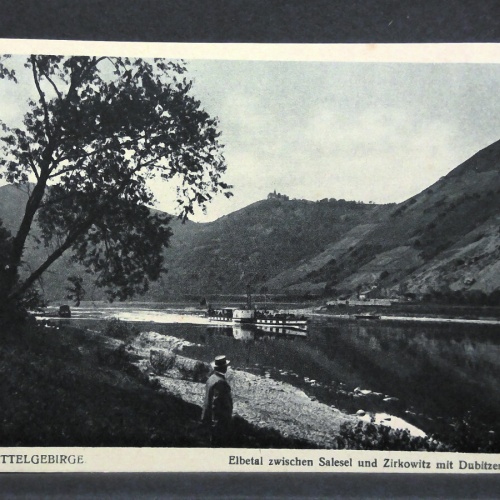 Böhmisches Mittelgebirge Elbtal Salesel Zirkowitz Dubitzer Kirchlein JW 500076 C