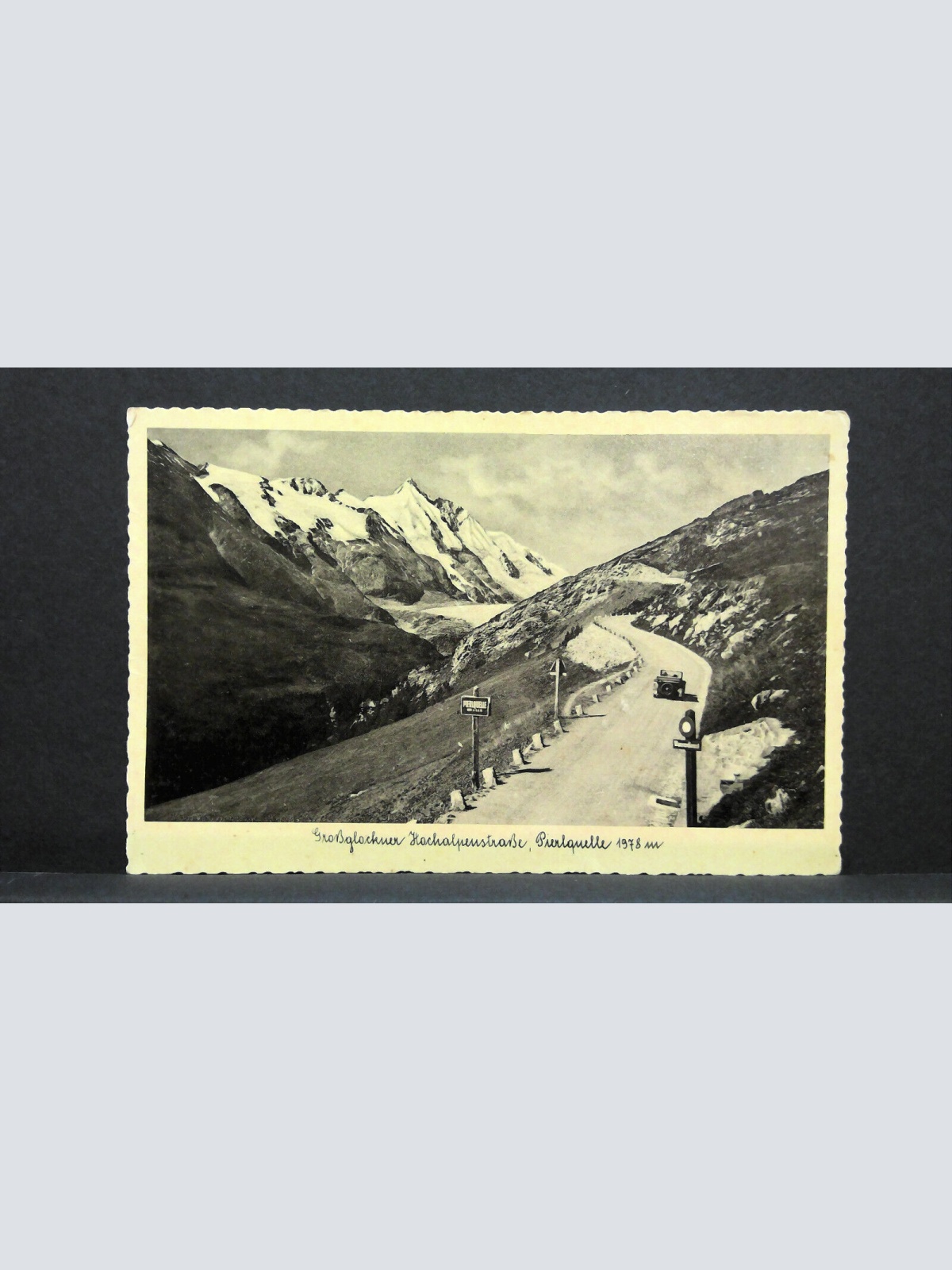 Großglockner Hochalpenstraße Pierlquelle Auto Oldtimer JW 800132 C