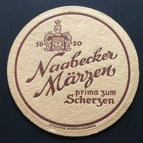 Bierdeckel Naabecker Märzen Schlossbrauerei Naabeck Wappen V.Herb Bayern