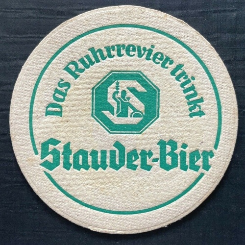 Bierdeckel Stauder-Bier Brauerei Das Ruhrrevier trinkt Nordrhein-Westfalen