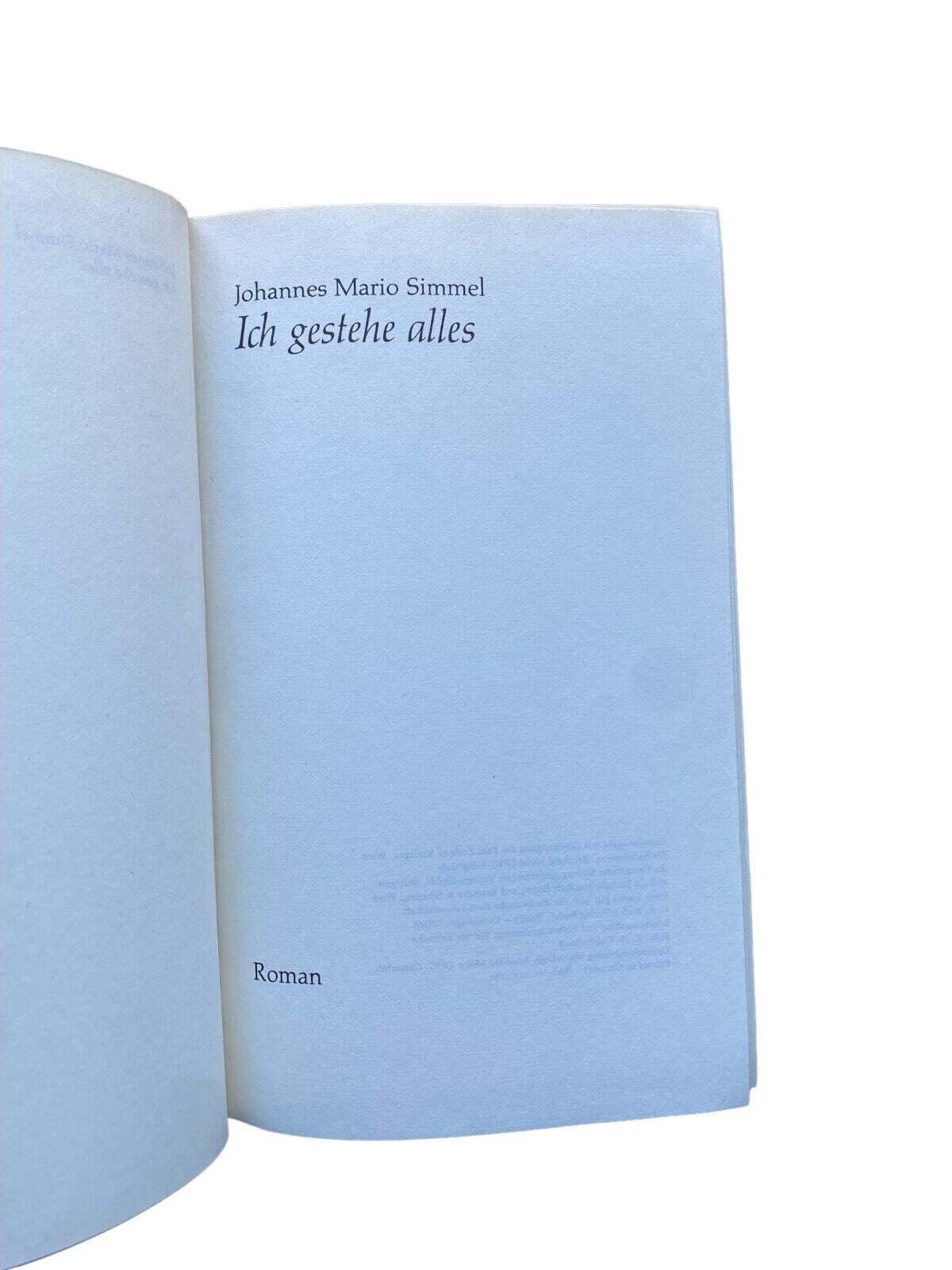 Johannes Mario Simmel ICH GESTEHE ALLES Roman HC +Abb