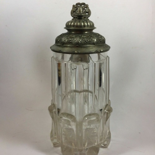 Bierkrug Zinndeckel 19 Jhdt.  17824