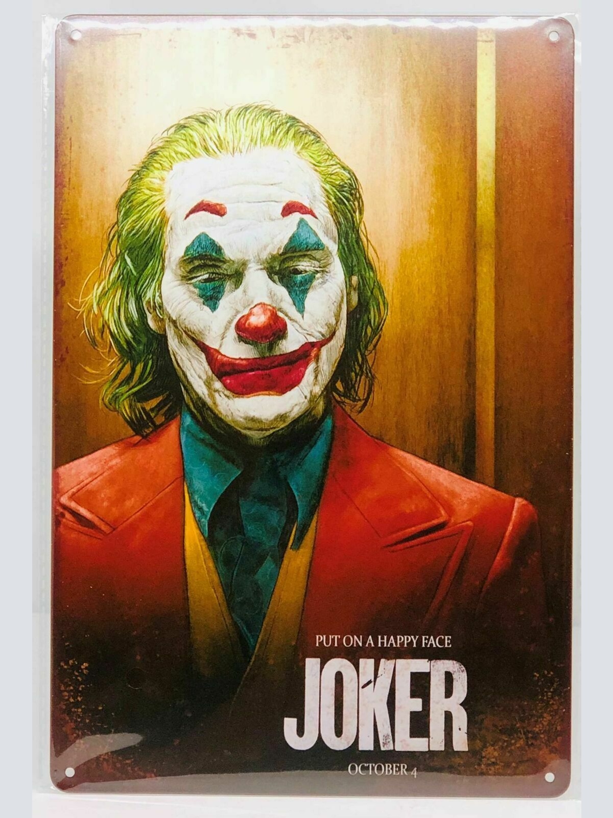 Nostalgie Vintage Retro Blechschild "JOKER Put on a happy face" 30x20 12041