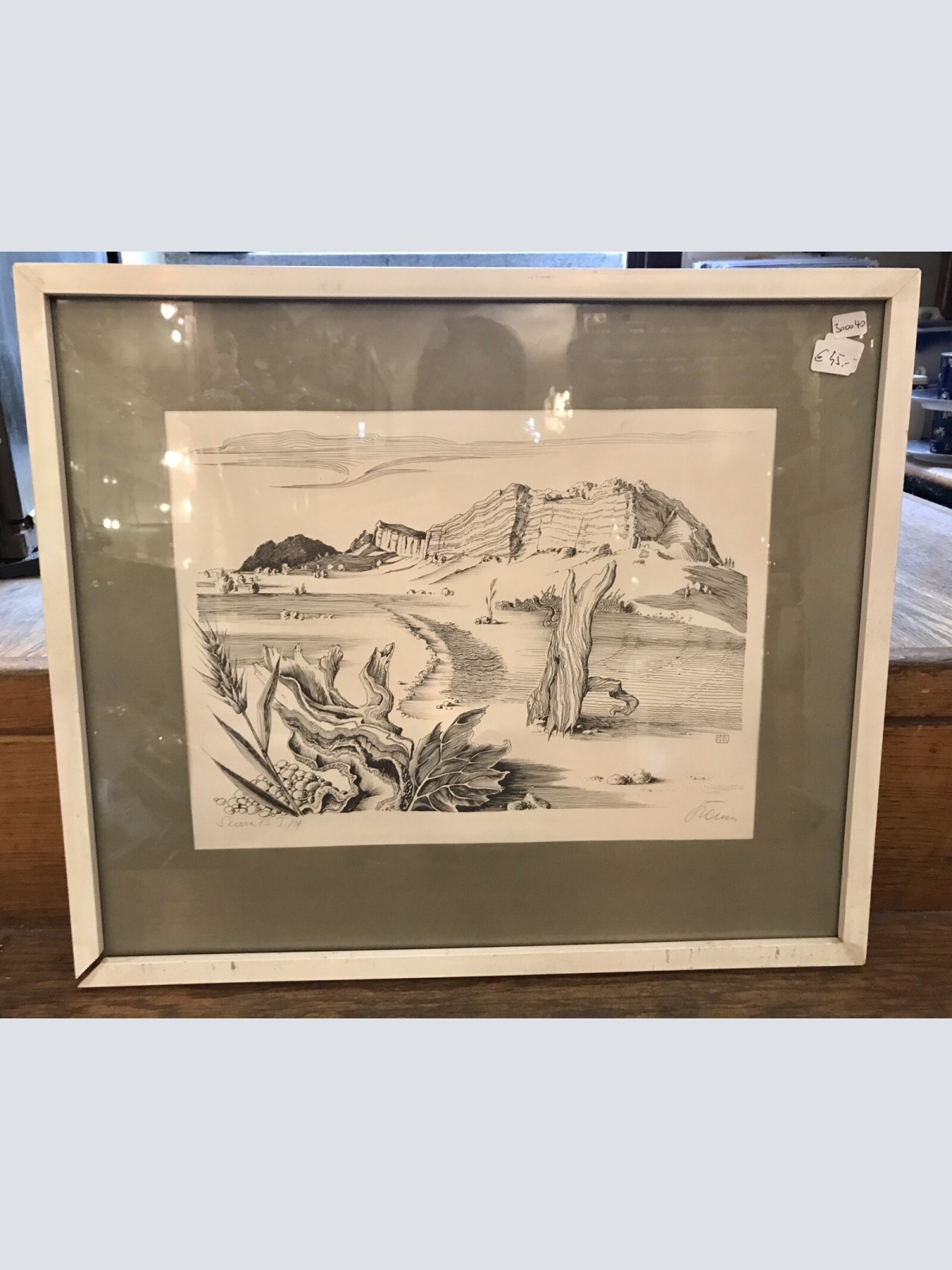 Zeichnung, Inkl Rahmen / Rahmen leicht defekt, 46,x39,5 cm (300040)