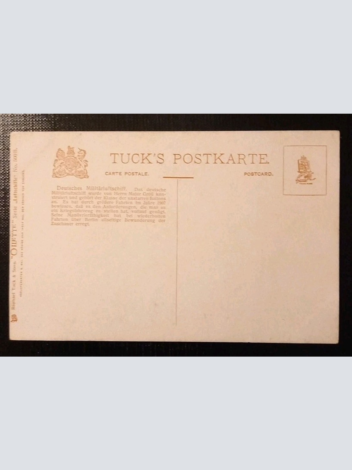 nostalgiesalzburg: Deutsches Militärluftschiff Zeppelin Major Groß  Gr 5526 D