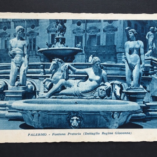 Palermo Fontana Pretoria Brunnen Statue Denkmal Sizilien Italien 400858 TH A