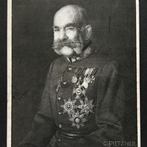 Porträt Kaiser Franz Joseph I. Orden Uniform Bart Militär Österreich 400883 TH