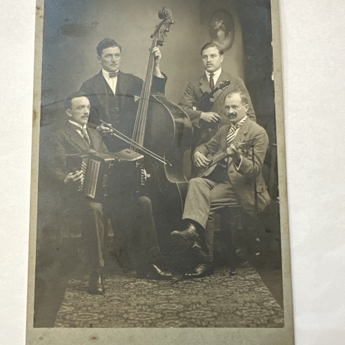CAB Foto Musiker Musikanten Cello Geige Akkordeon Wil Schweiz 17  X 11 cm 3478 J
