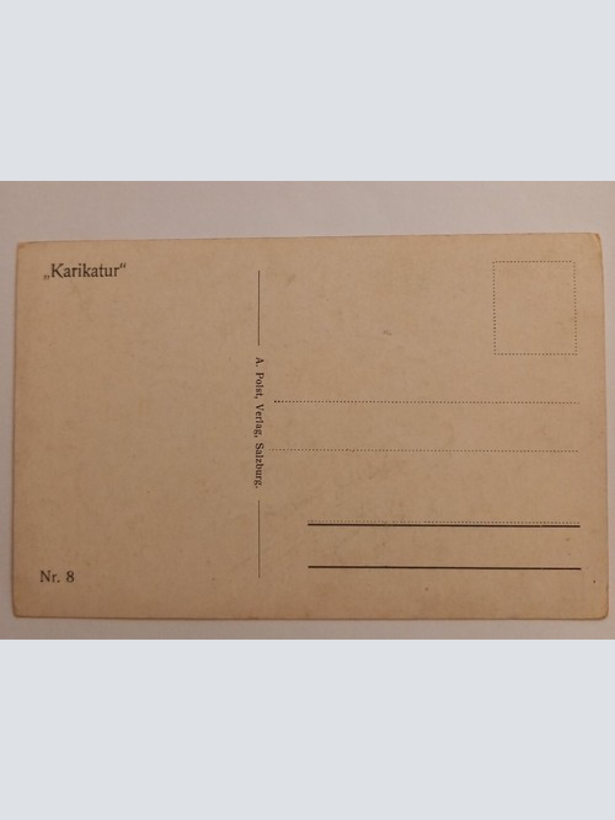 Künstlerkarte  Karikatur Verlag Polst Salzburg 500061A gr D