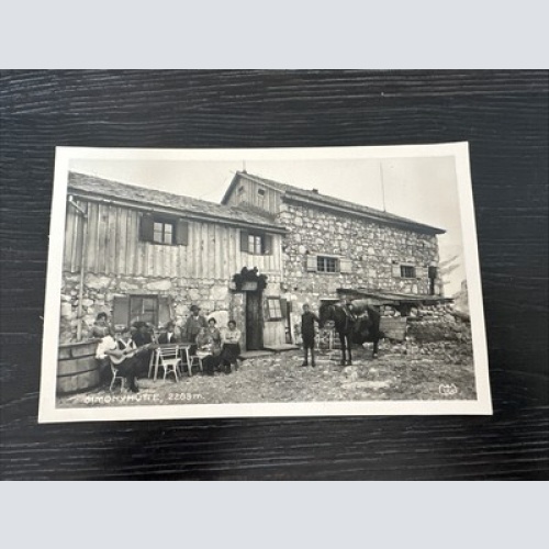 Simonyhütte Hallstätter Gletscher Pferd Personen Hallstatt Oberösterreich 2390 D