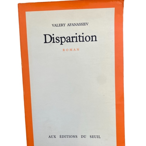2401 Valery Afanassiev DISPARITION ROMAN +Abb Seuil Verlag