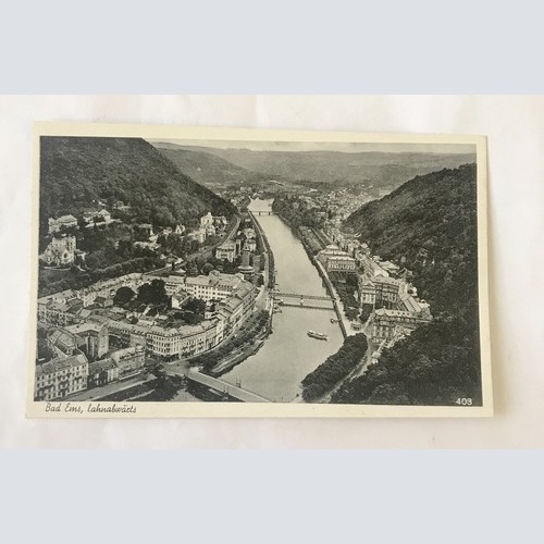 AK, Lahnabwärts, Bad Ems, Rheinland Pfalz (110323 BW)
