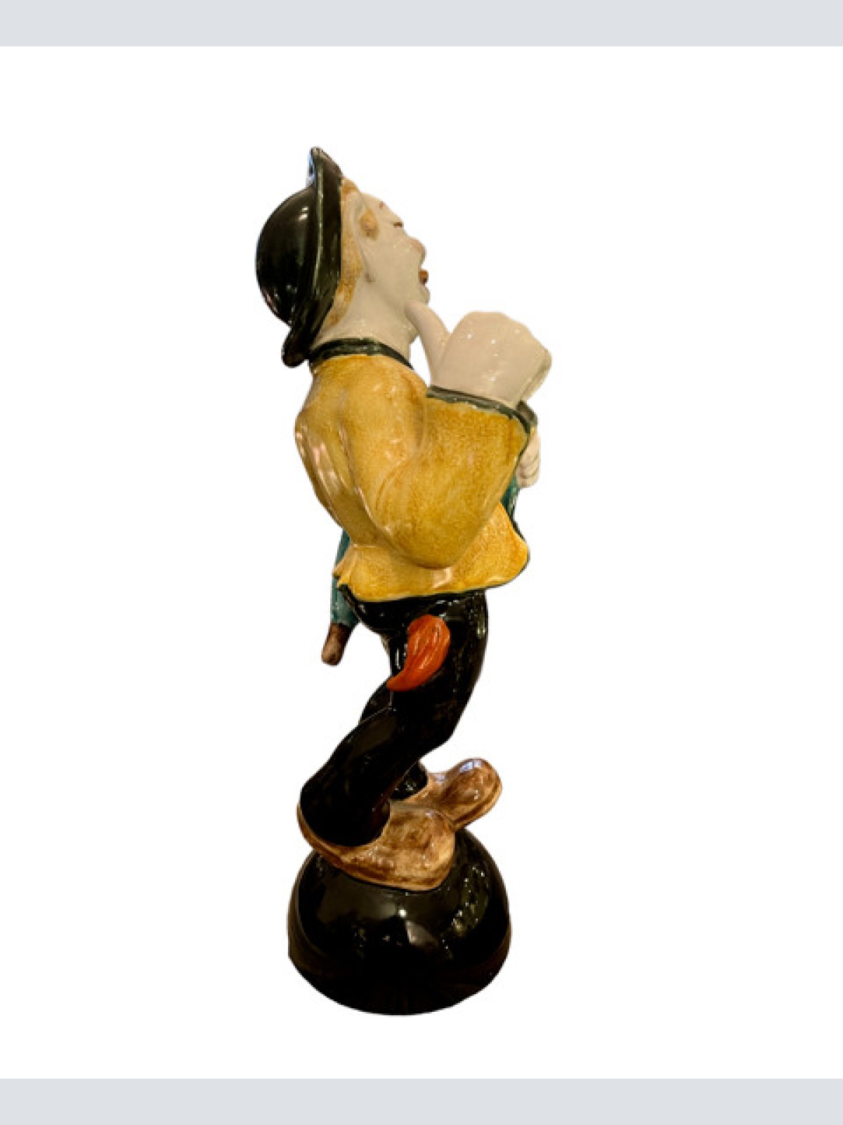 Anzengruber Keramik Wien Der Regenschirmbauer  um 1949   H/B 30x13cm  A02