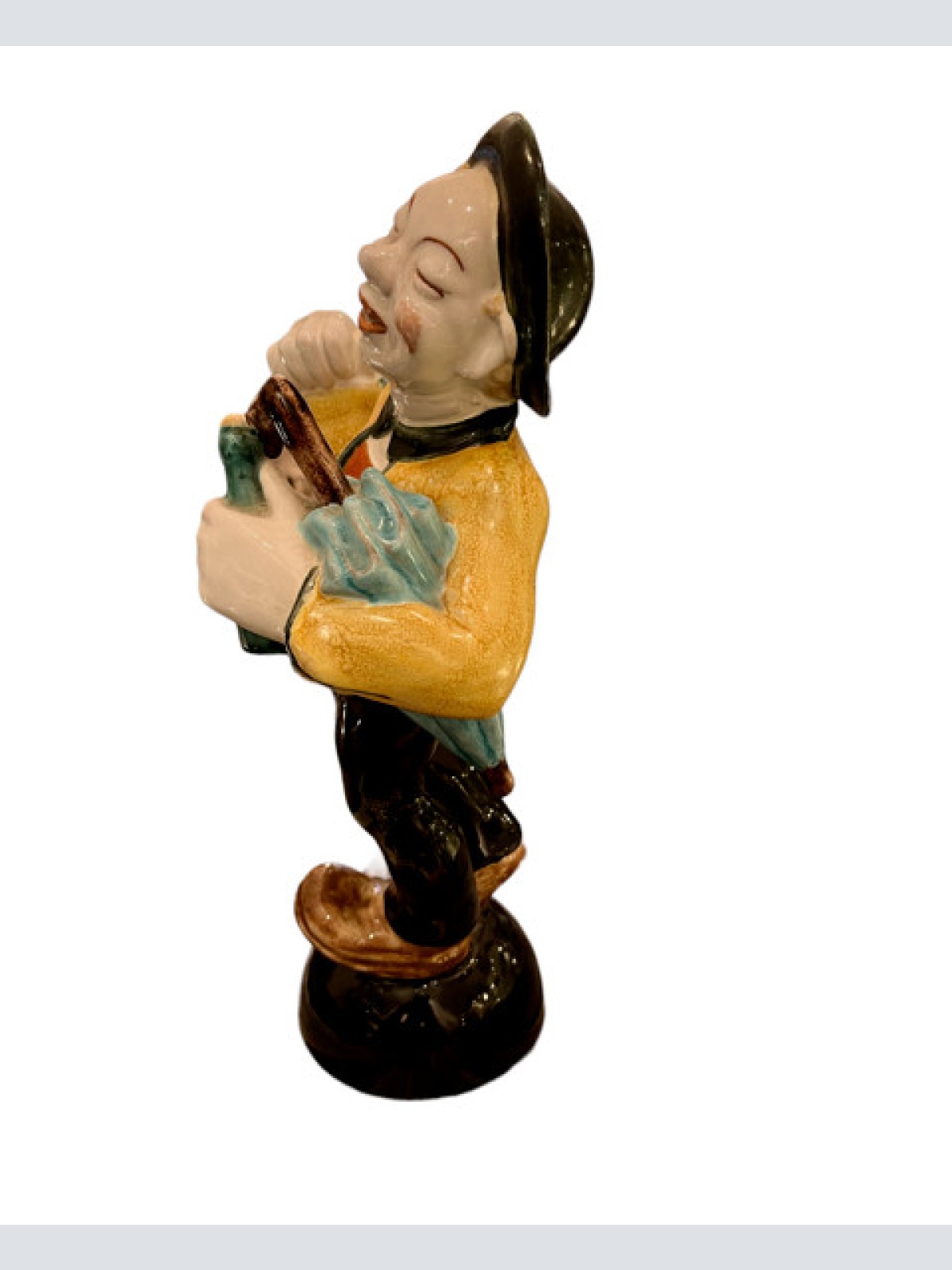 Anzengruber Keramik Wien Der Regenschirmbauer  um 1949   H/B 30x13cm  A02