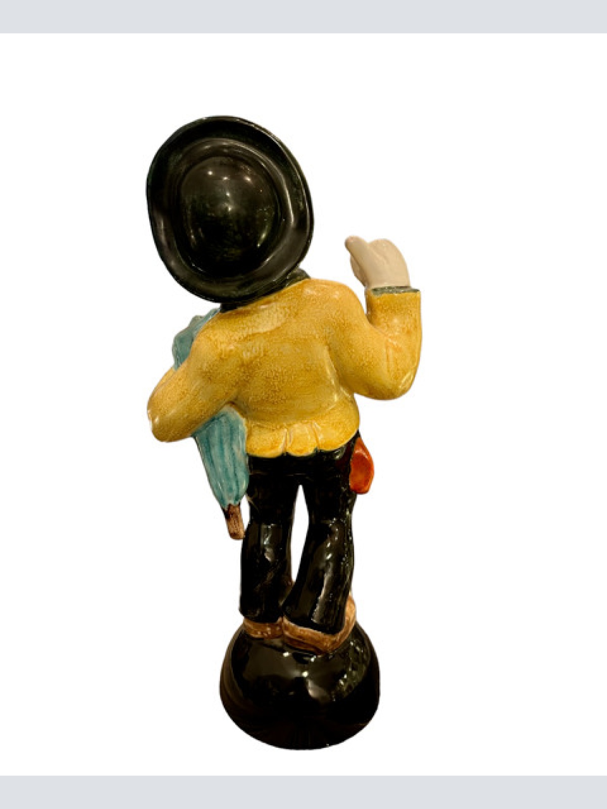 Anzengruber Keramik Wien Der Regenschirmbauer  um 1949   H/B 30x13cm  A02