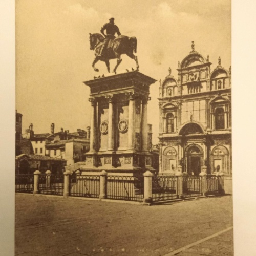 Venezia Venedig Monumento Collenni Statue Reiter 50316 Shit