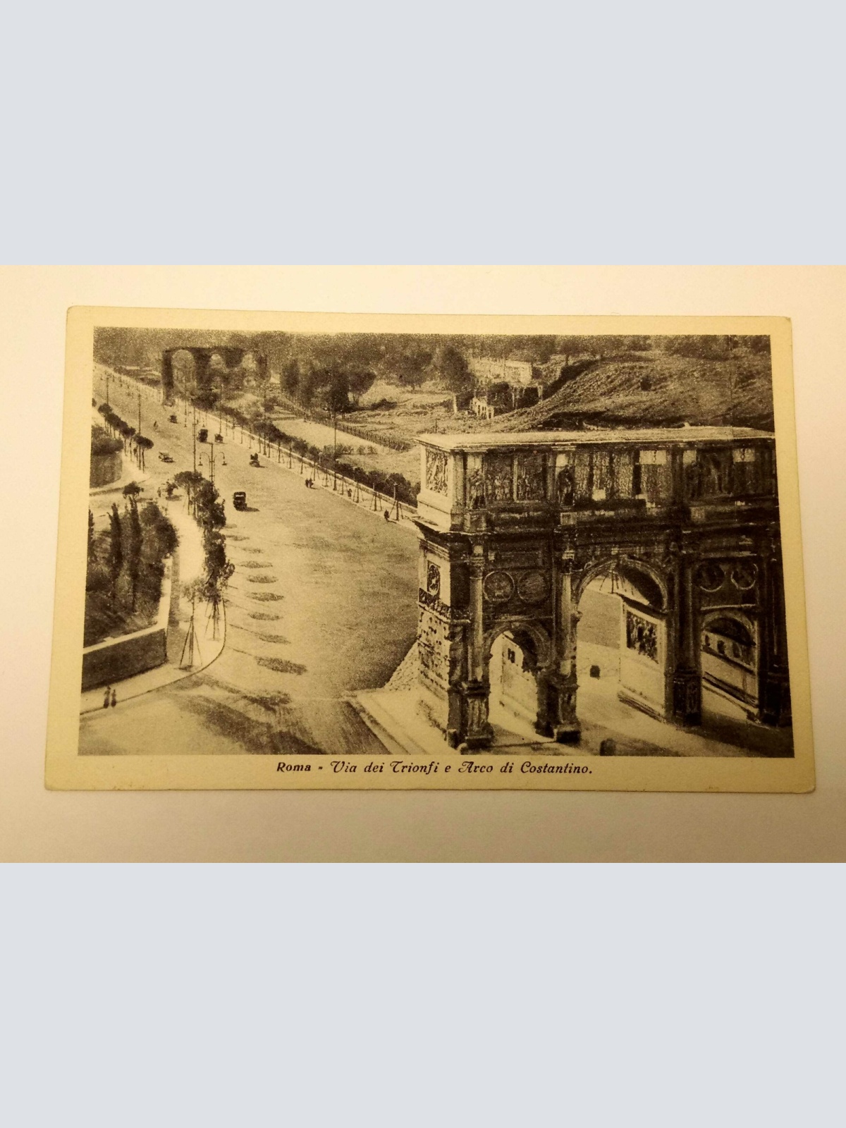 Roma Rom Via dei Trionfi e Arco di Costantino Auto Torbogen 50317