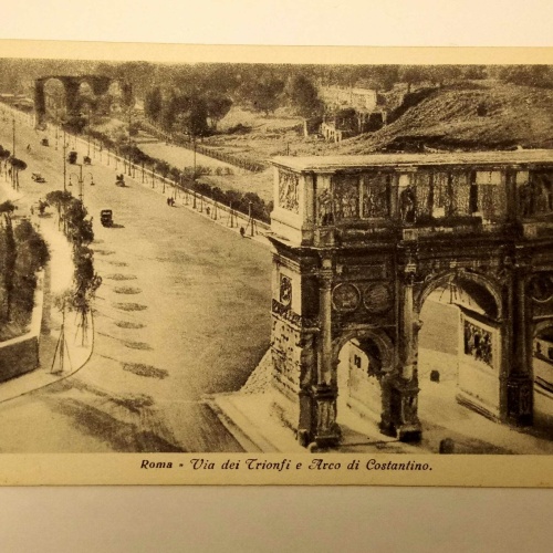 Roma Rom Via dei Trionfi e Arco di Costantino Auto Torbogen 50317