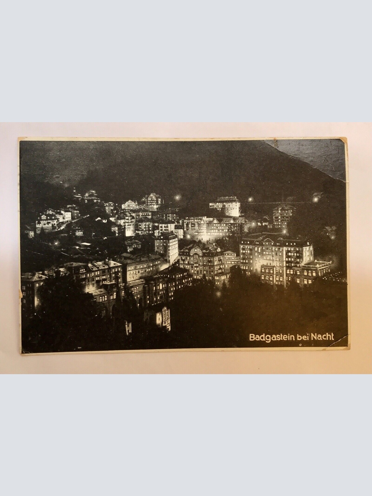 AK, Bad Gastein, Nacht, Österreich (110270 BW)