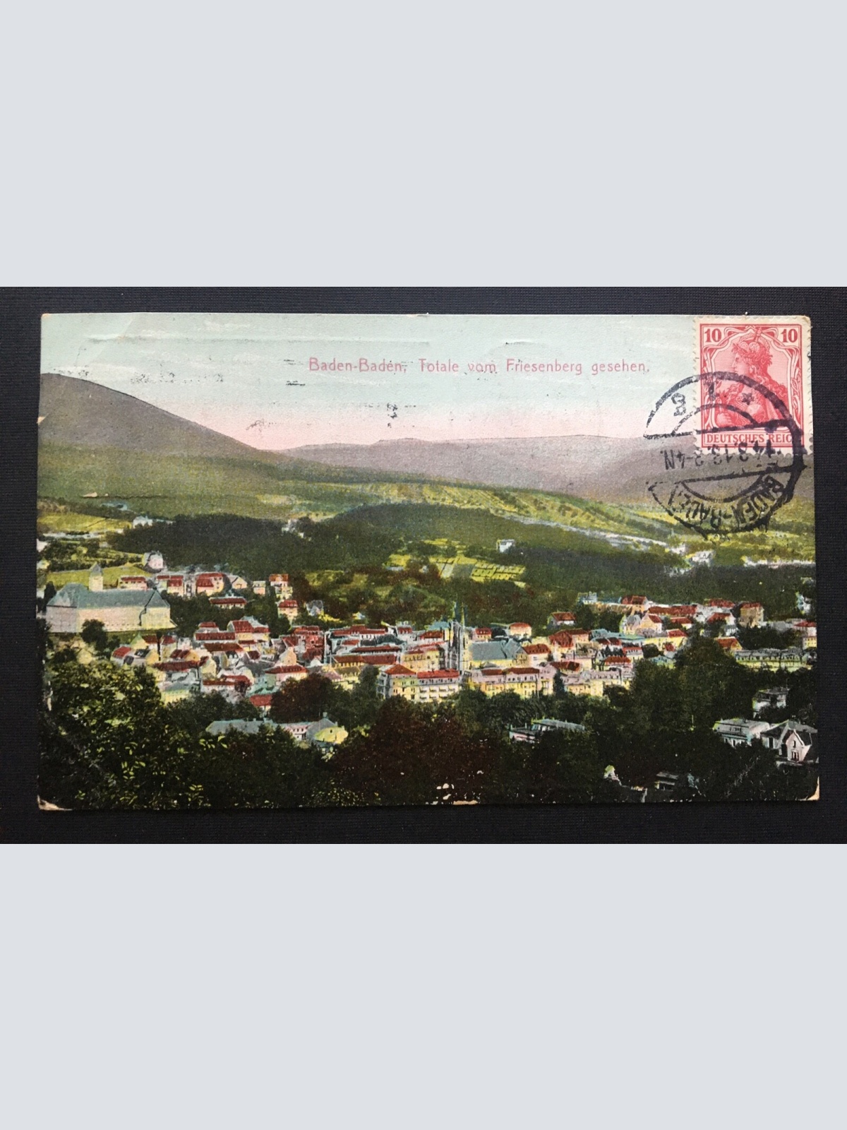 Baden-Baden - Totale vom Friesenberg gesehen - Schwarzwald Deutschland 400409