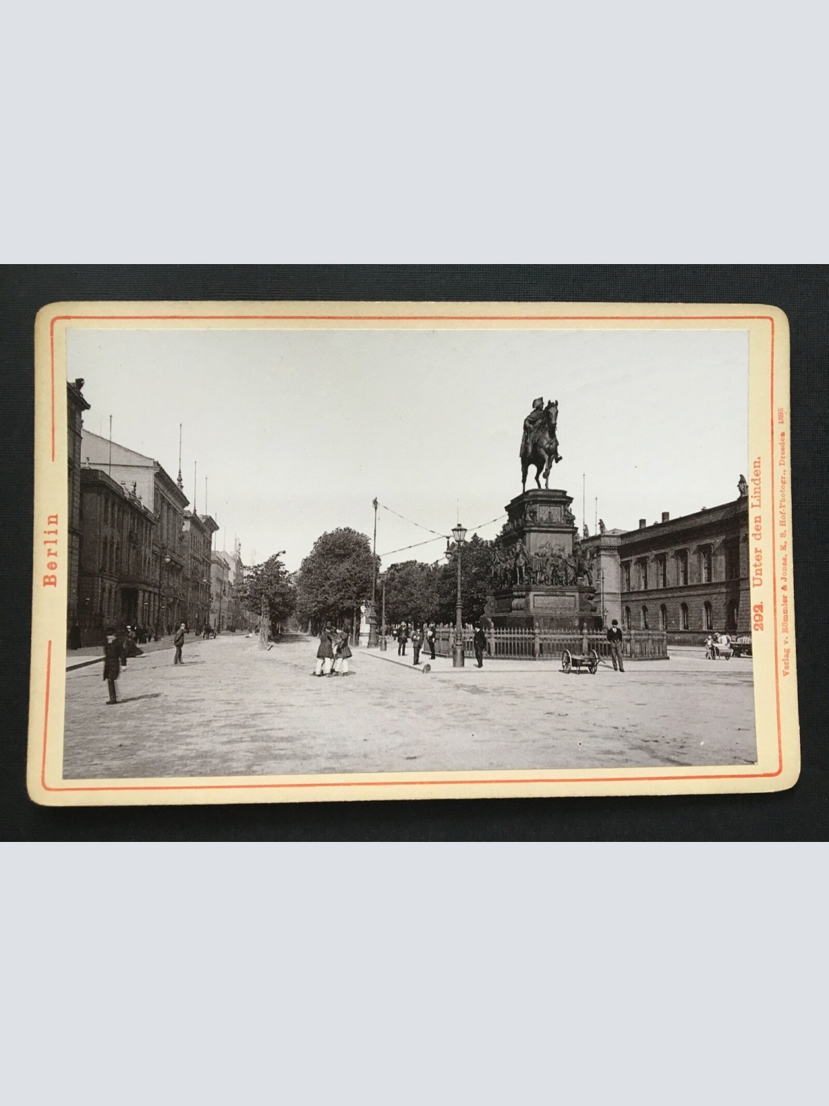Foto Berlin Unter den Linden Denkmal Statue Deutschland ca.10,7x16,6cm 400928 TH