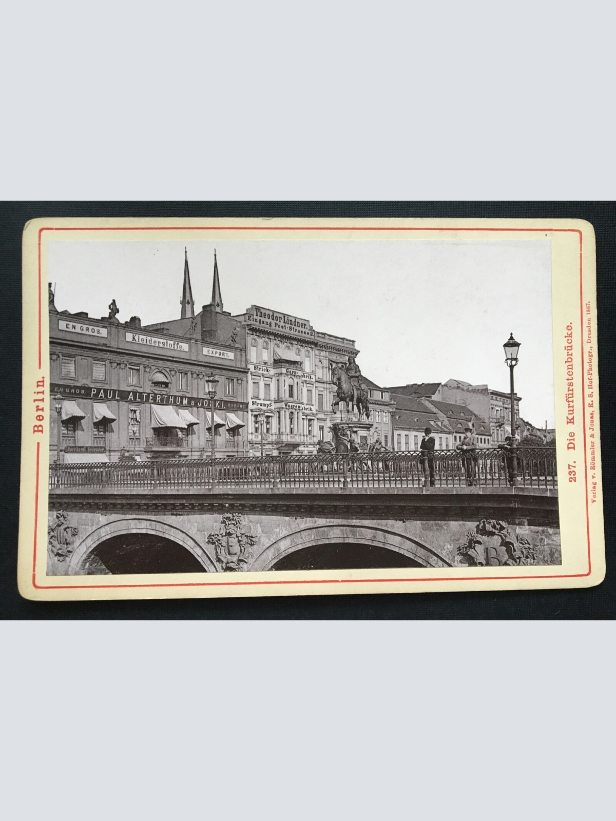 Foto Berlin Kurfürstenbrücke Statue Pferd Deutschland ca.10,7x16,6cm 400926 TH